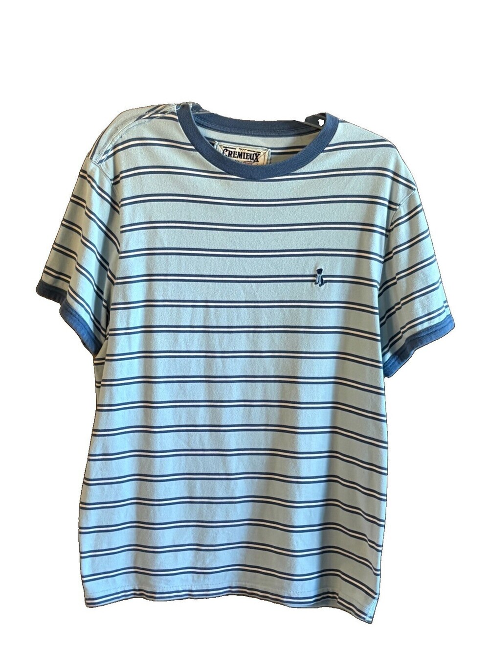 Men’s Cremieux Polo XL Blue&White Striped Dog Logo Philippines